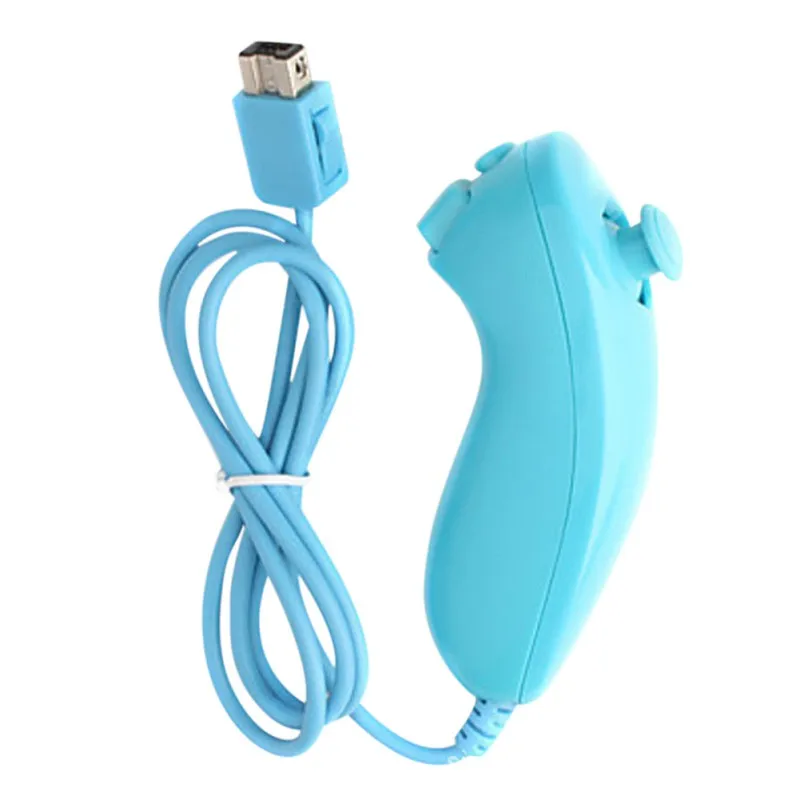 Nunchuck Nunchuk Пульт дистанционного управления для nintendo wii Nunchunk пульт дистанционного управления USB порт - Цвет: Синий