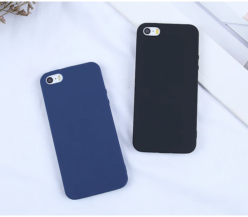 

Phone Case For iPhone 5 6 6s 7 8 X XS max XR Cases Soft Candy Color Silicone Matte Case Back Cover For iPhone 6 6s 7 8 Plus Case