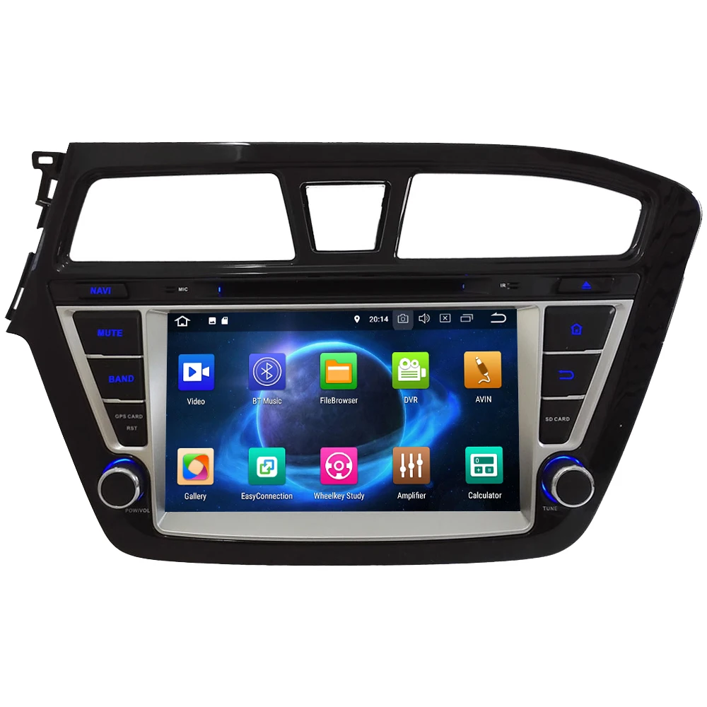 Perfect KLYDE 8" Octa Core 4G WIFI Android 8.0 7.1 4GB RAM 32GB ROM BT Car DVD Player Radio GPS Navigation For Hyundai I20 2014-2017 LHD 1