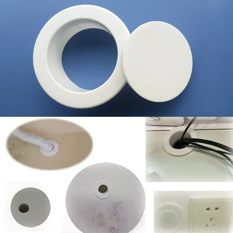 Plastic Wall Wire Hole Air Conditioning Cover Pipe Plug Dust Protector U3B1 