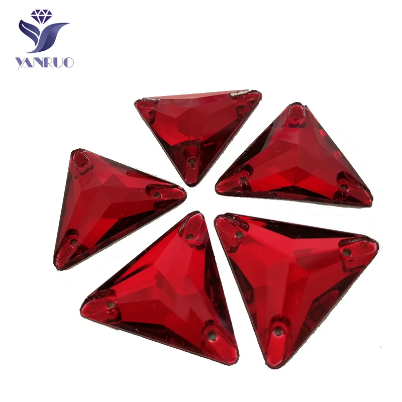 YANRUO 3270 Triangle All Color Sew On Stones Glass Crystals Rhinestones Best Quality Gems Stones For Clothing 