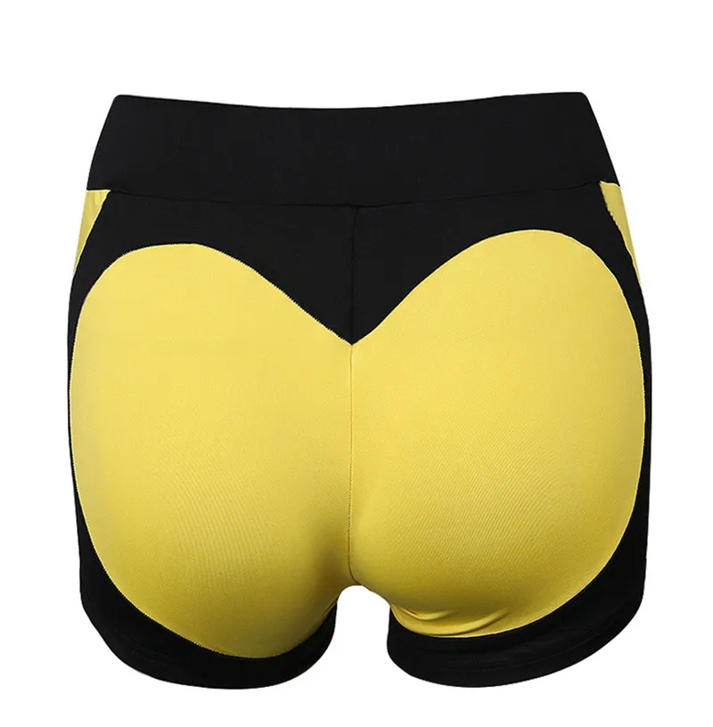 Sexy Women Yoga Shorts Hips Push Up Running Yoga Gym Bottoms Tights Clothing Slim Fitness Jogging Femme Sport Short Red + Black (4)