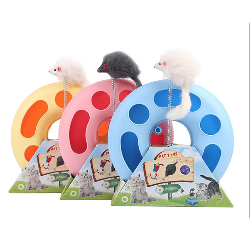 Cat toy Big rabbit fur playboard Creative cat toy Super fun spring