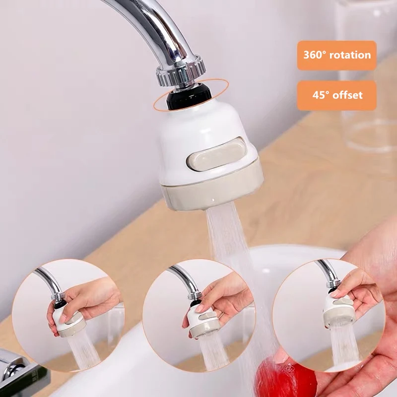 

3 Modes 360 Rotatable Water Saving High Pressure Nozzle Filter Tap Adapter Faucet Extender Bathroom Kitchen Accessories