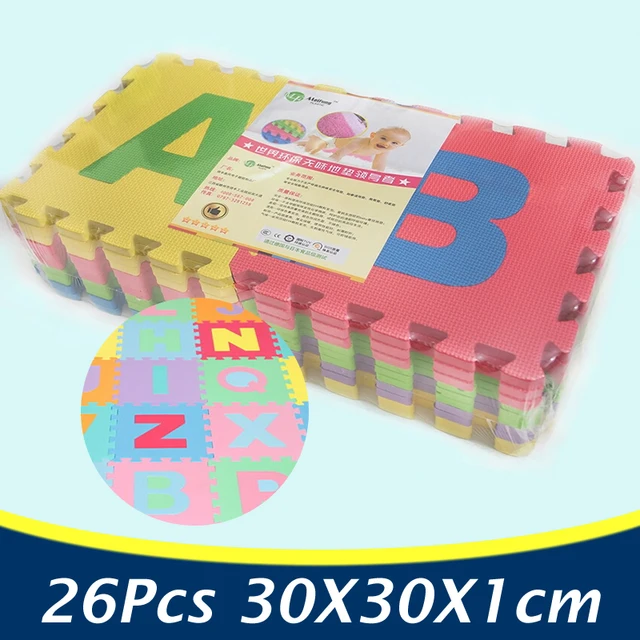 26Pcs Alphabet EVA Puzzle Mat Foam Floor Puzzle Mat Letters Baby Puzzle