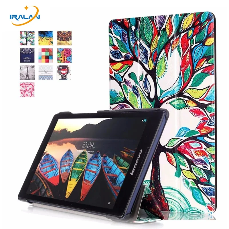 Новый 3 складной чехол из искусственной кожи для планшета Lenovo tab диагональю 8 0