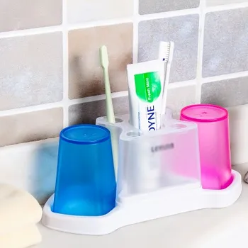 

Fashion Translucent frosted wash gargle cup suit toothpaste tooth brush holder 28*8.5*11cm free shipping