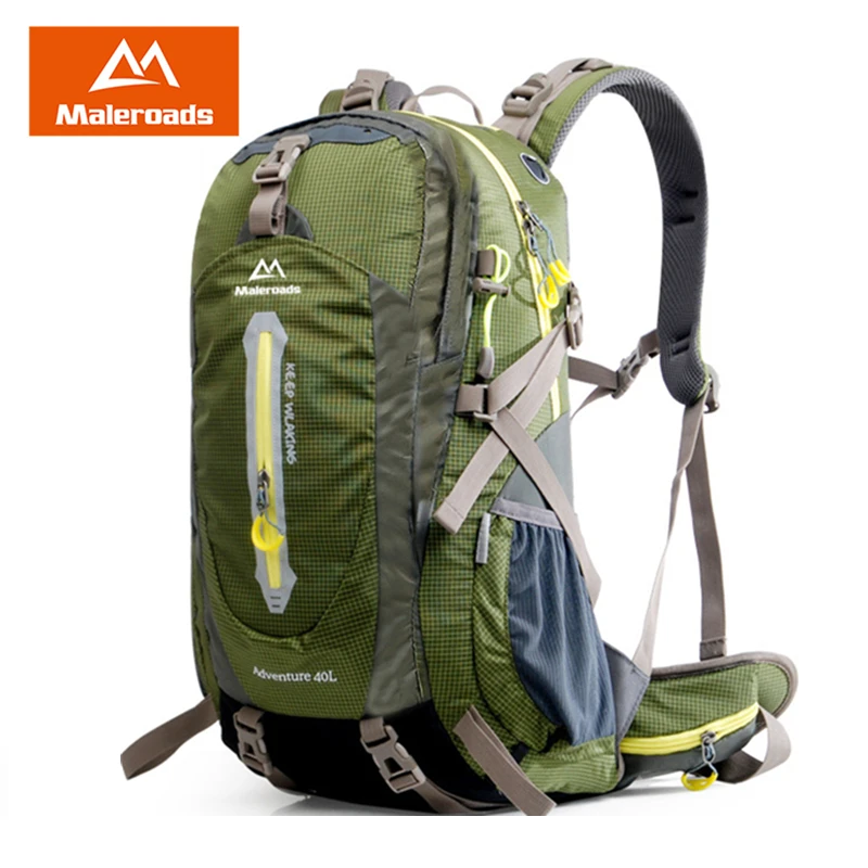 Maleroads 50L 40L التخييم المشي لمسافات طويلة للماء السفر Mochilas المراهقين الرياضة تسلق الجبال أكياس حزمة للرجال النساء