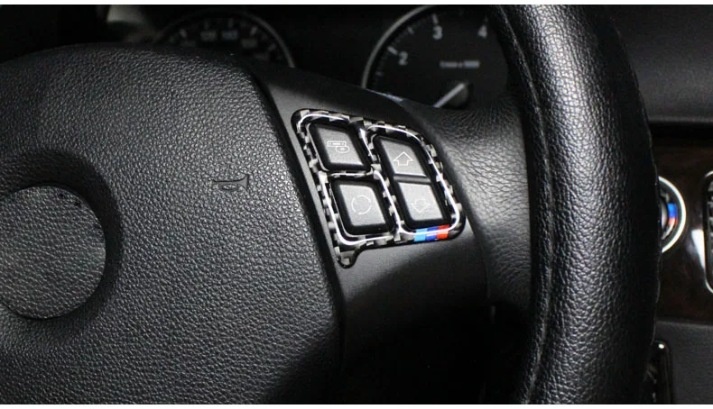 Для BMW E90 E92 F30 3 серии 2005- автомобильный Стайлинг интерьерные аксессуары наклейки из углеродного волокна на руль