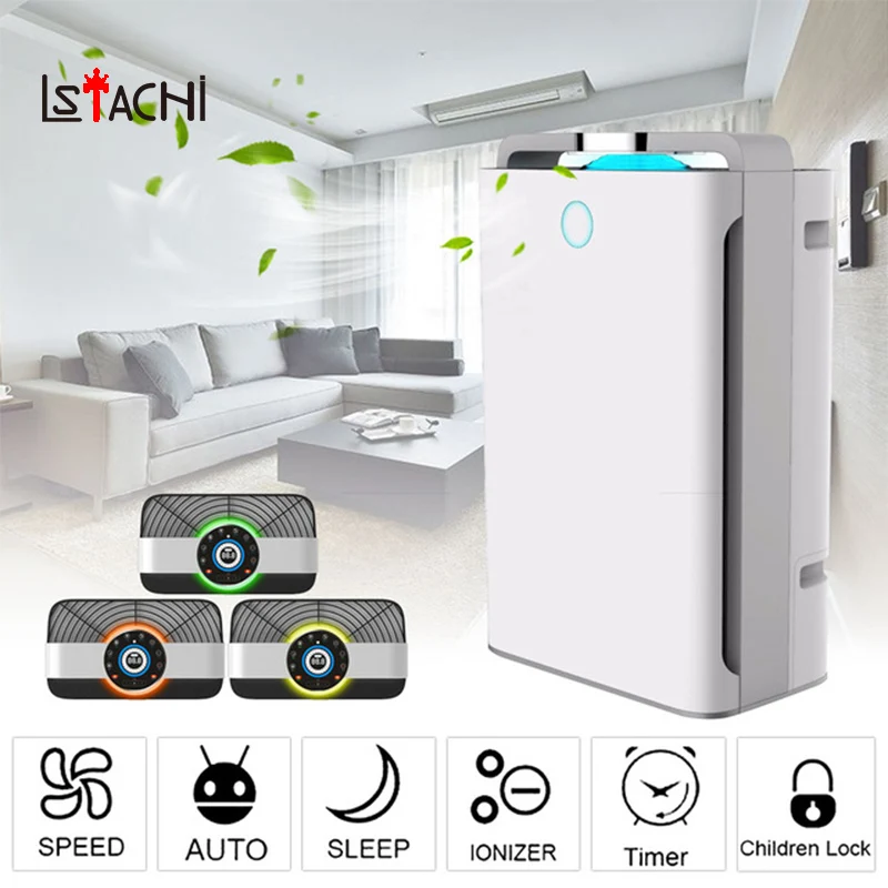 

LSTACHi 3 in 1 Air Purifier Ionizer Humidifier 7 Stage Purifying 3 mode Negative Ion HEPA Filter Mute Touch Remote Control