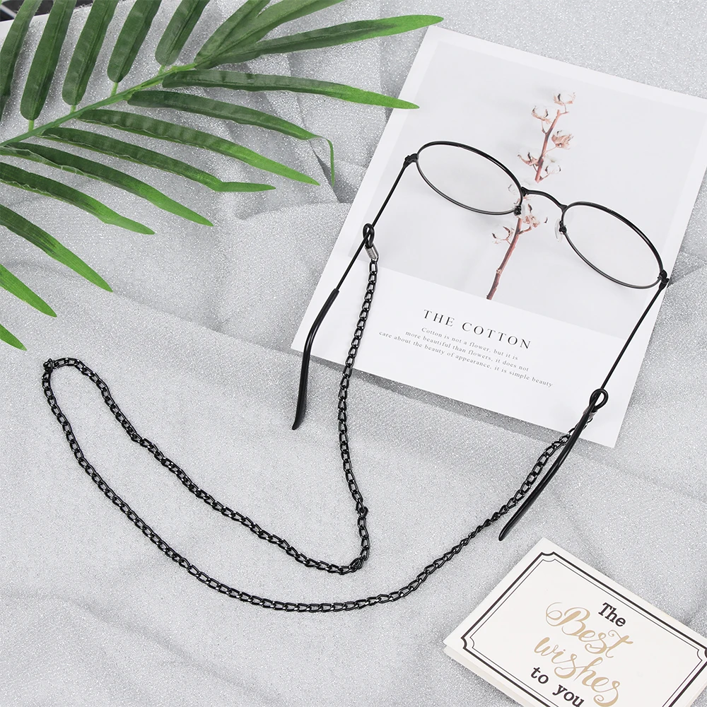 1Pcs Vintage Glasses Chain Holder Women Men Fashion Black Sunglasses Eyeglass Neck Cord Retainer Strap Eyewear Spectacles Holder