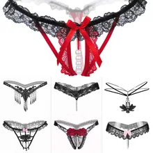 Дамское модное сексуальное кружевное бикини, нижнее белье, с жемчужной цепочкой, пара, флирт, сексуальные стринги, мягкие трусики, украшения для тела для женщин, День святого Валентина