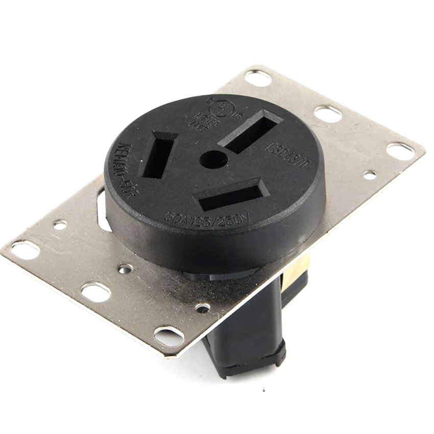 1pcs Black America 50A Nema L10-50P L10-50R US Power Electric Wired Connector Male Female Locked Receptacle Industry Plug Socket
