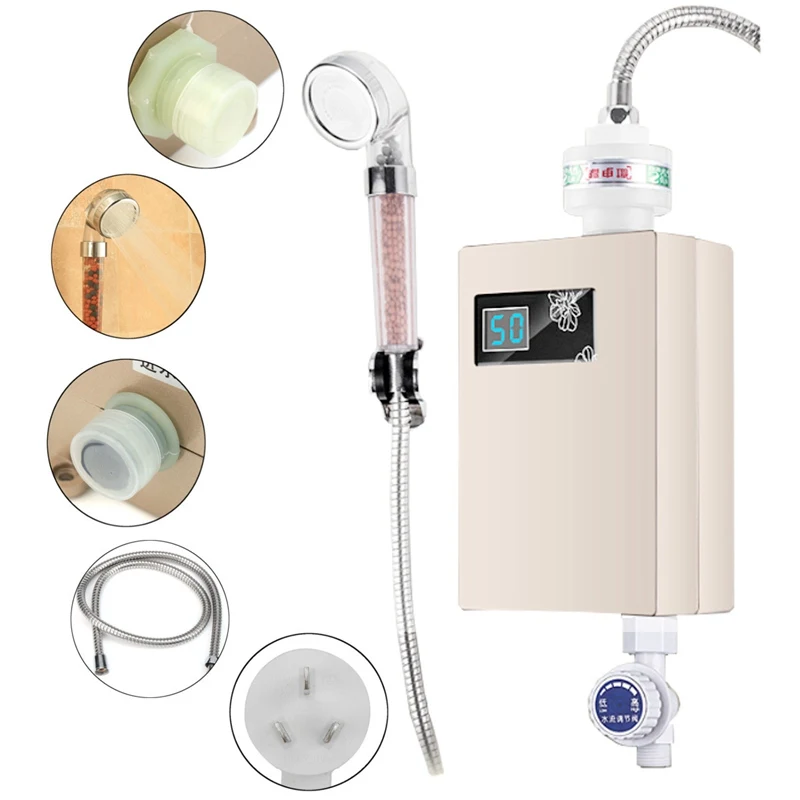 

Mini Instant Electric Water Heater electric tankless Faucet 220V 3000W Digital Display Fast Heating Constant Temperature