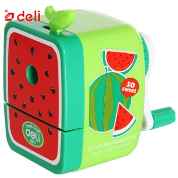 

Deli Fruit Printed Pencil Sharpener Beautiful Safe Hand Pencil Knife Kawaii Pencil Cutter Sharpener Pupils Stationery Papelaria