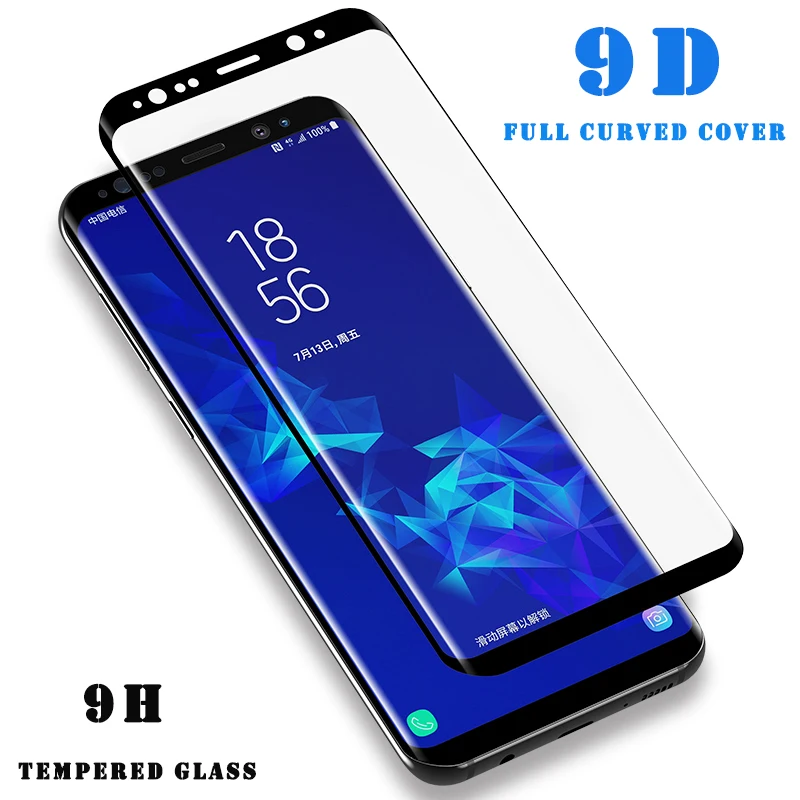 9D закаленное защитное стекло для Samsung Galaxy Note 8 9 S9 S8 Plus S7 Edge полный закругленный