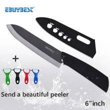 Kitchen Ceramic Knives 3 4 5 6 inch Chef Black Zirconia Ceramic Single Knife Paring Fruit Veg Meat Kitchen Cooking Knife 3 chic chefs horizontal ceramic fruit knife blue white