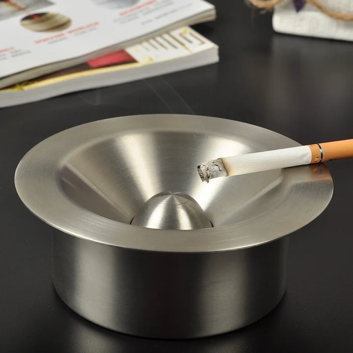 Soot Cylinder Windproof Home Ash Tray Cinzeiro Cigar Ashtray Metal