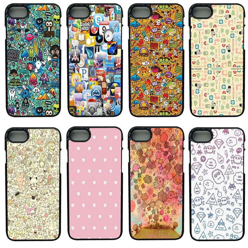 Fashion Cartoon Abstract Cell Phone Cases Hard Plastic Case Cover for iphone 8 7 6 6S PLUS X 5S 5C 5 SE iPod Touch 4 |