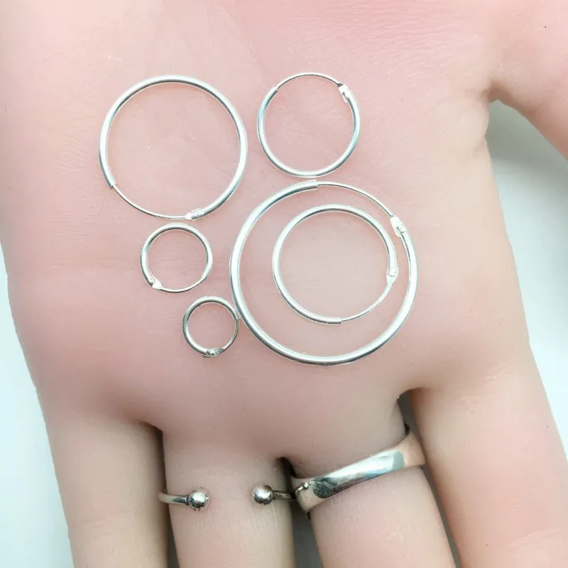 Индивидуальные круглые серьги-кольца, серьги-кольца, ювелирные изделия, 925 пробы, серебряные большие серьги-кольца для женщин и мужчин, вечерние, подарки