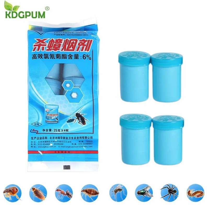 4PCS Effective Cockroach Killer Smoke Bomb Insecticides Pest Control Flea Ant Mosquito Fly Insect Repeller Mosquito Repellent 4PCS Effective Cockroach Killer Smoke Bomb Insecticides Pest Control Flea Ant Mosquito Fly Insect Repeller Mosquito Repellent