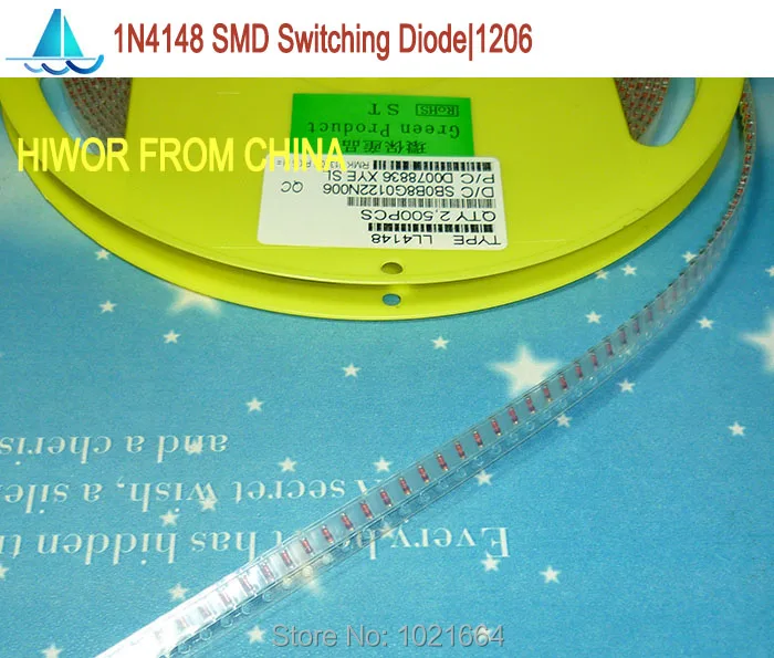 (500 шт./лот) LL4148 4148 1N4148 SMD диодные переключатели Стекло упаковка 1206 | Электронные