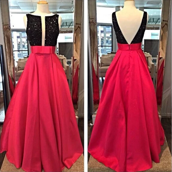 2016 fancy balck beading top pink bottom prom dress hottest plus size