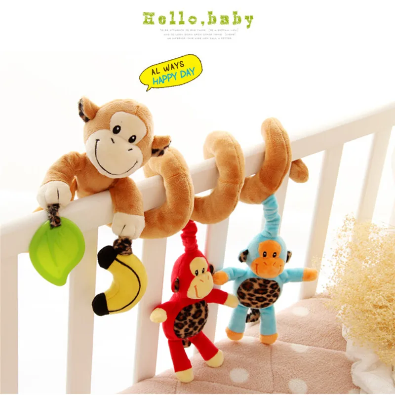 

Baby Crib Toy Monkey Design Stroller Rattle Baby Toys Multifunctional Bed Hanging Bell Learning Education Toys For Gifts