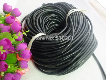 

Bulk 50m/lot 6mm Genuine Leather Cord For DIY Jewelry making String Z-2618