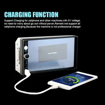 

7" Double DIN For Car MP5 Stereo Bluetooth Touch Screen Rearview Camera 70101B