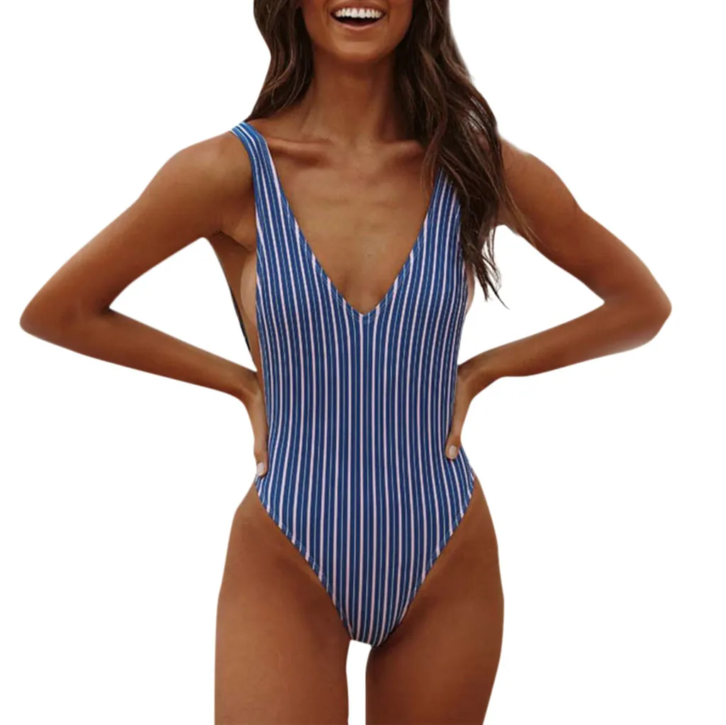 

Klv Sexy One Piece Swimsuit Of Women Female Swimming Padded Monokini Push Up Bodysuit 2019 Ladies Beach Bathing Swimwear