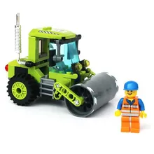 Super Interesting!!102pcs/set Small Size Engineering Vehicles Roller Assembly Building Blocks Kit Children Educational Toy Gifts