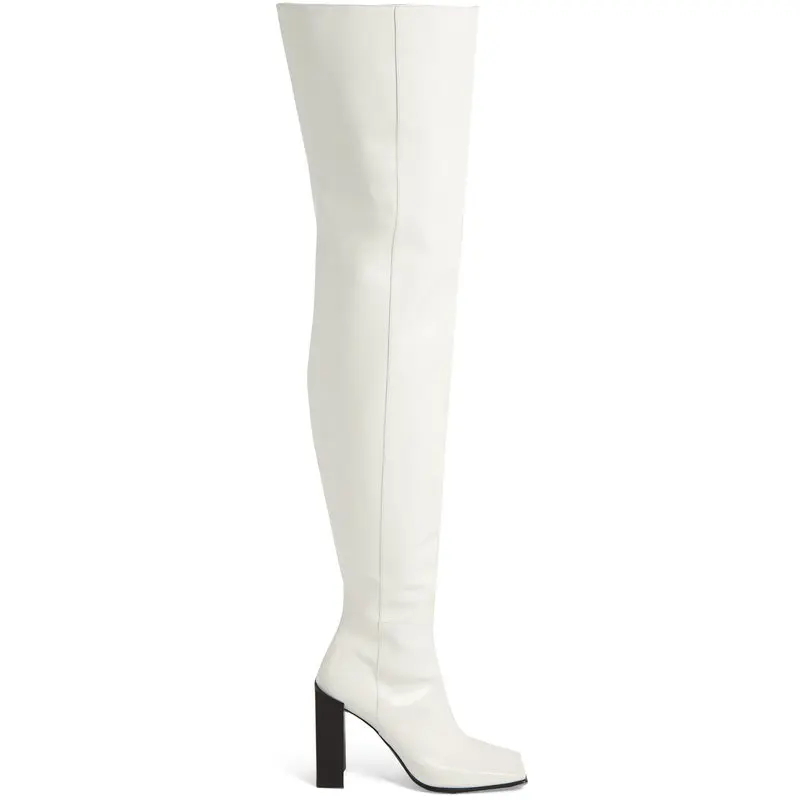 Talon Piste Femmes Pic Sur Femenina 2018 Up Botas En Pic Cuir Bottes Zip Genou Hiver Le Brun Rétro Bout Solide As as Verni Carré vmn0wN8