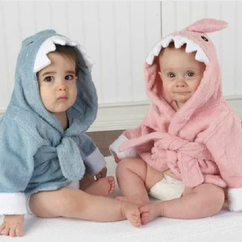 

Hot Selling Embroidered Soft Baby Gown Bath Robe Animal Design Infant Dressing Clothes @