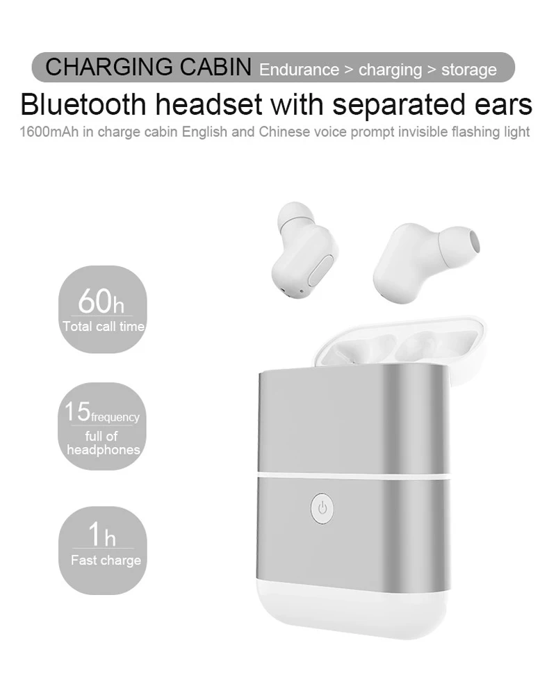 VAORLO TWS беспроводные наушники Bluetooth наушники пара в ухо музыкальные стерео-наушники с микрофоном для iPhone вкладыши с зарядной коробкой