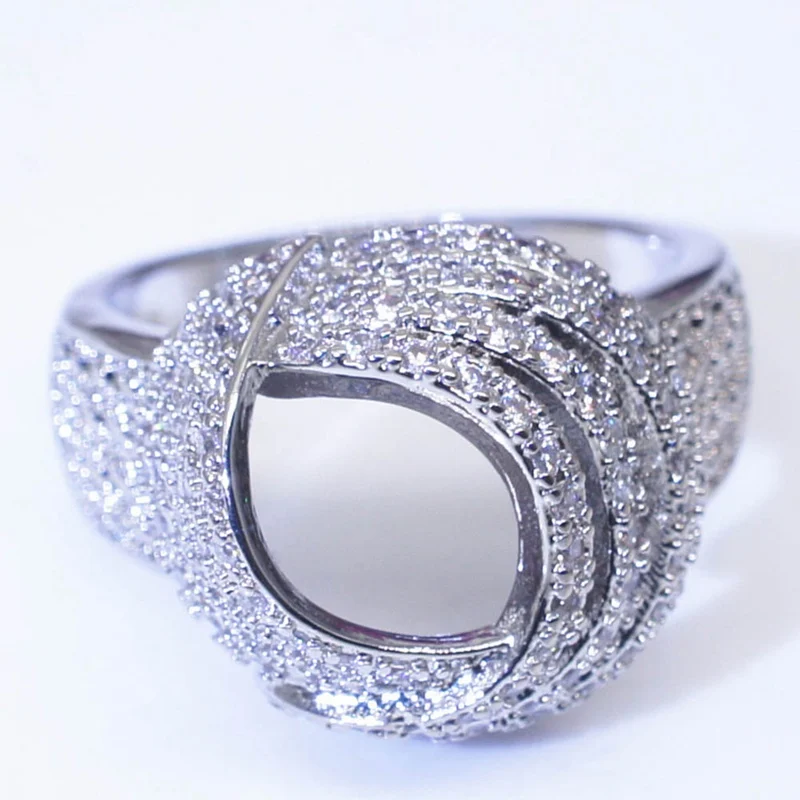 Fashion Weave Winding Design Crystal Zircon Stone Engagement Ring For Women Luxury Jewelry