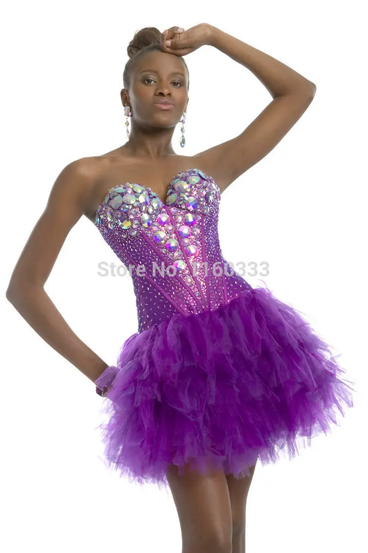 purple confirmation dresses