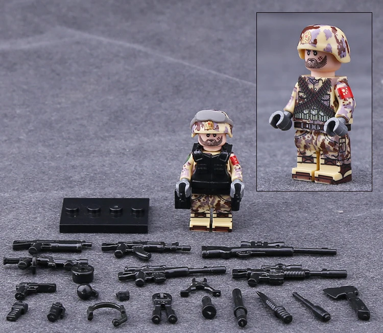 Военно-сухопутного Тигр солдат brickmania minifigs Moc строительные блоки ww2 Китайская армия сил цифры оружие Кирпичи игрушки для мальчиков