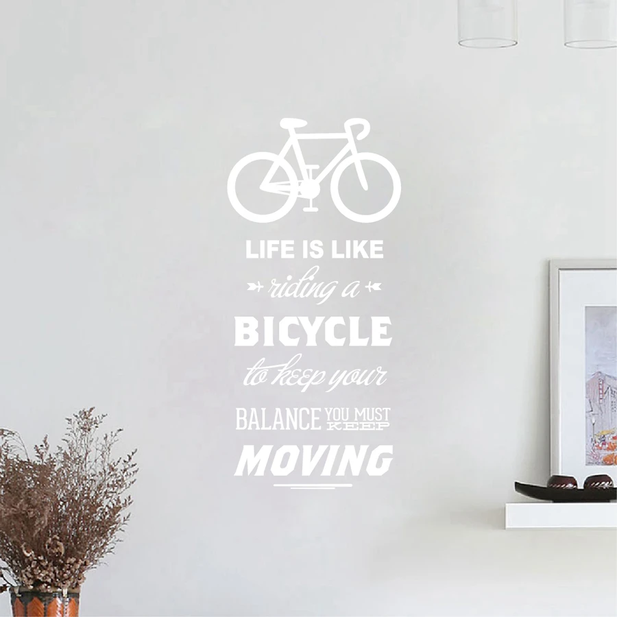 Aliexpress Buy Life Is Like Riding A Bicycle Quote Bike Wall regarding cycling is like life regarding Found Home