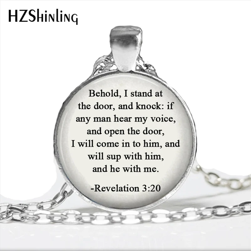 Image 2017 Christian Pendant Faith Bible Necklaces Inspiration Revelation 320 saying Necklace Famous Quote Jesus jewelry HZ1