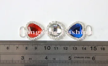 

Free Shipping Wholesale 40 pcs/lot 3'' Rhinestone Connector For Swimming Wear Bikini Connector Headband Connector RC050803