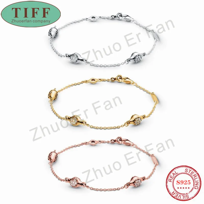 

TIFF pan 925 Sterling Silver Bracelet for women,Shine Modern LovePods Charm Original Jewelry Luxury Fashion Women ladies Gift