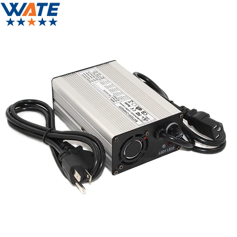 WATE 54,6 V 2A зарядное устройство 13S 48V литий-ионный аккумулятор зарядное устройство Lipo/LiMn2O4/LiCoO2 зарядное устройство авто-стоп умные инструменты