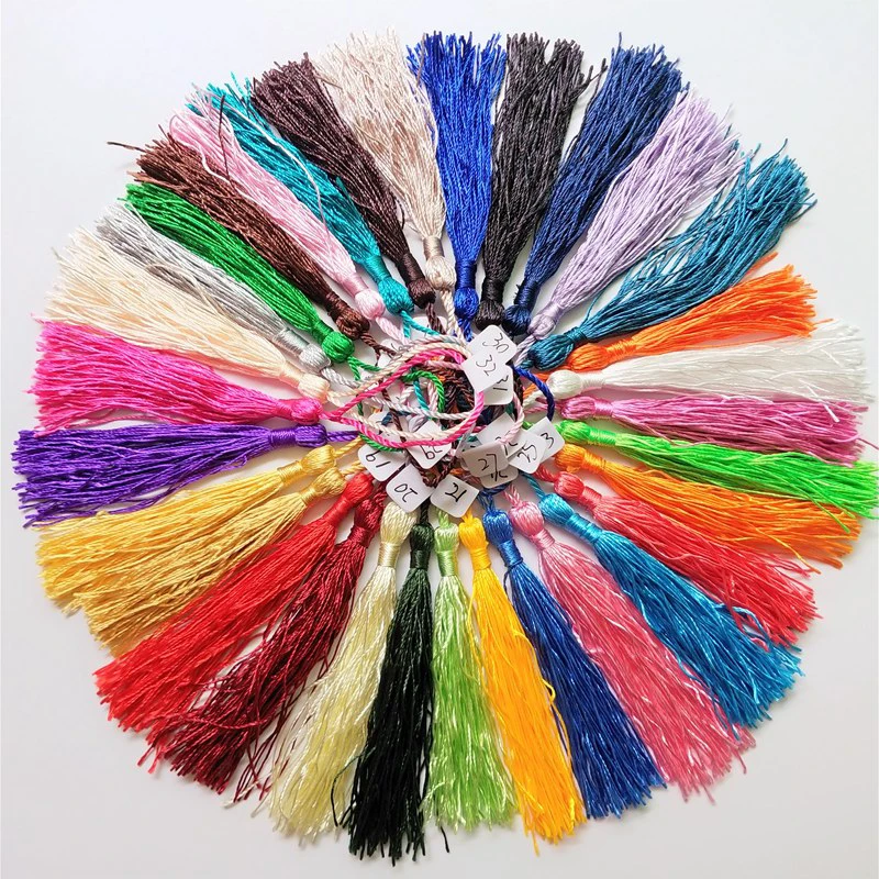 

100pcs/lot 32 colors tassel silk fringe Manual tassel decorative tassels for sewing curtains garment home decoration accessories