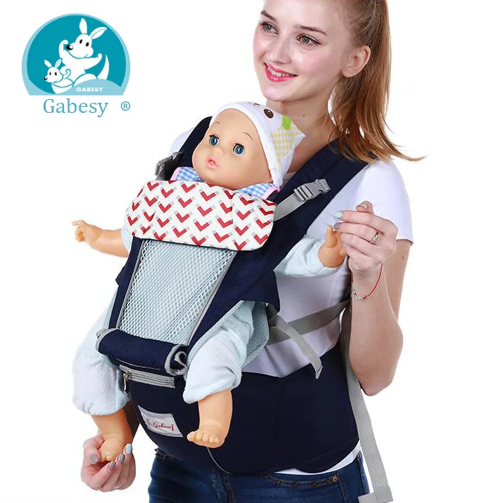 Gabesy Ergonomic Baby Carrier Infant Kid Baby Hipseat Sling Front Facing Kangaroo Baby Wrap Carrier for Baby Travel 0-36 Months