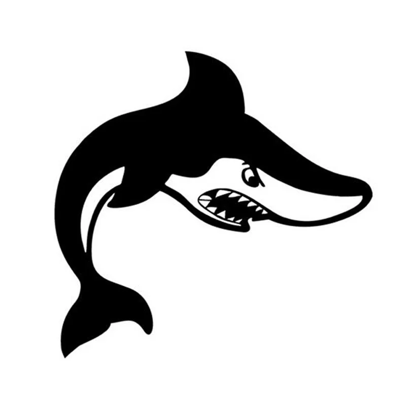 

14.5*14CM Cartoon SHARK Evil Car Stickers Fun Motorcycle Reflective Car Stickers And Decals CT-797