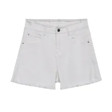 Корейский стиль повседневные хлопковые прямые с кисточками размера плюс XL-4XL женские джинсовые шорты летние новые женские шорты