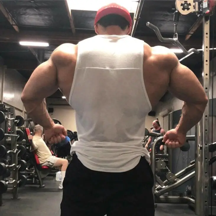 Muscleguys бренд Костюмы майка для тренажерного зала для бодибилдинга майка Для мужчин Фитнес Облегающая рубашка без рукавов жилет однотонный топ без рукавов