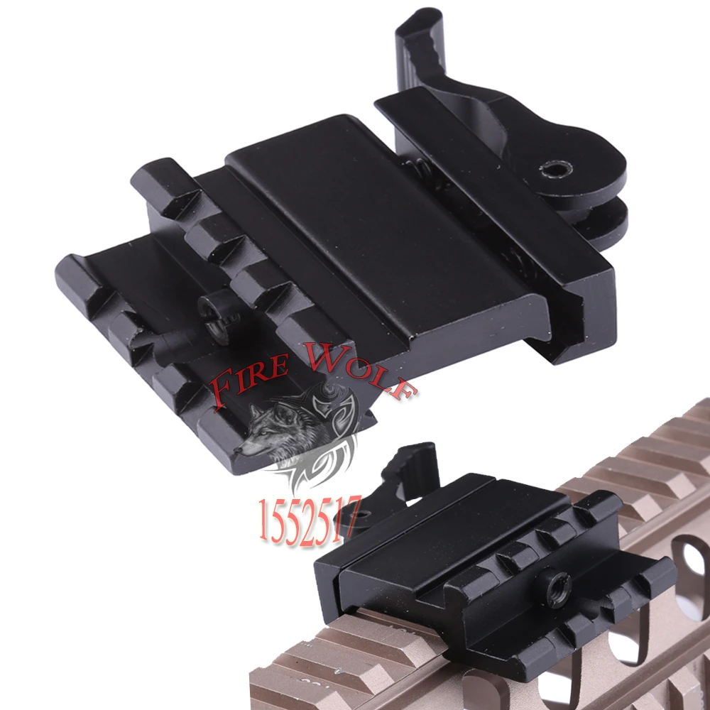 

45 Degree Picatinny Weaver Rail Mount 3Slot Single Rail Angle Mount With Integral QD Lever Lock System 20mm Scope Mount
