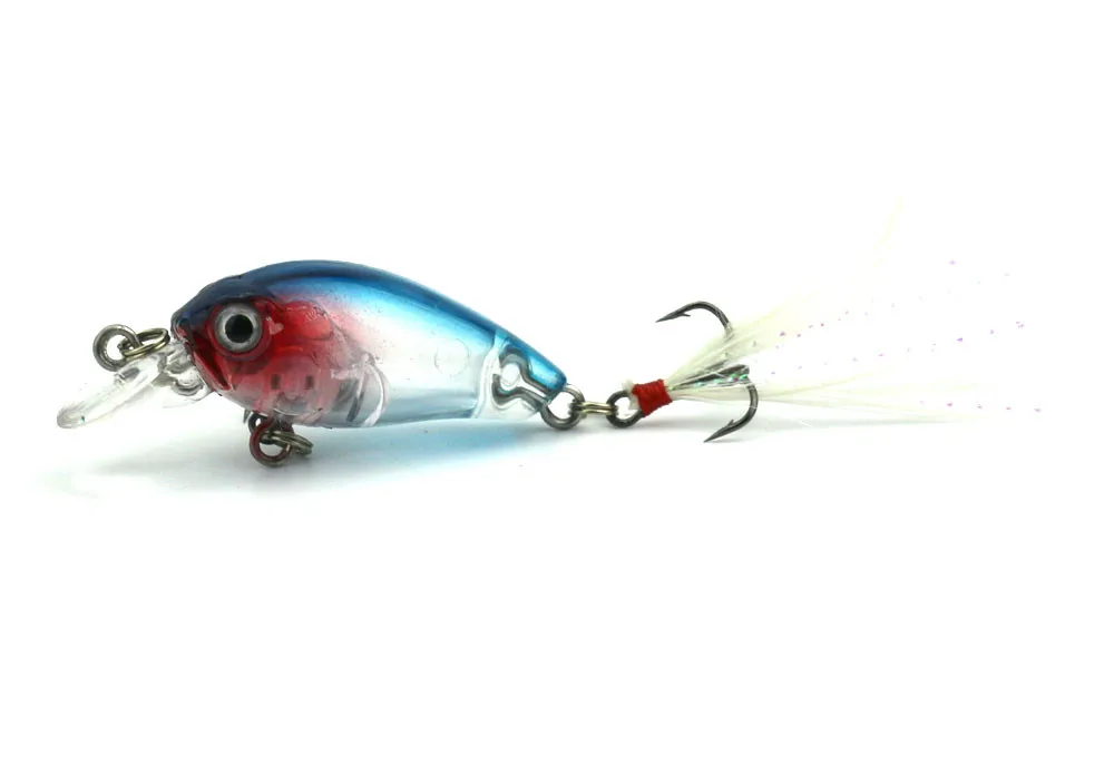 ISHOWTIENDA New 3.6cm/4g Lot 1pcs Fishing Lures Bass Bait Tackle Fish Hooks  For Trolling Lure Bass Crank Bait artificial#F5